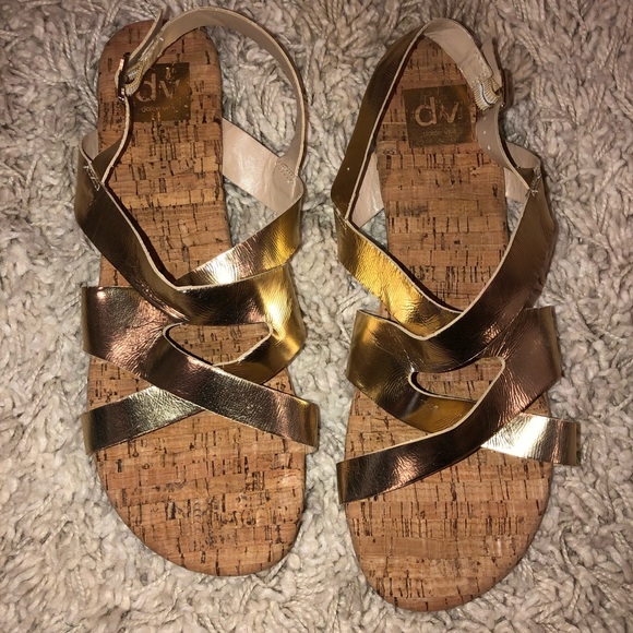 Dolce Vita Shoes - Dolce Vita strapping gold sandals w/ buckle sz 10